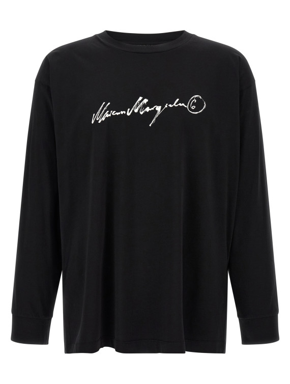 Футболка MM6 MAISON MARGIELA Handwriting print T-shirt (S52GC0370M20258900) #1