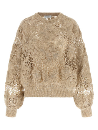Свитер BRUNELLO CUCINELLI 'Whispering Bloom Embroidery'