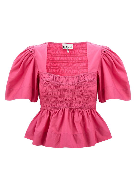 Топ GANNI Smock stitch top (F8766072) #1