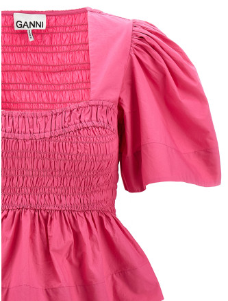 Топ GANNI Smock stitch top (F8766072) #