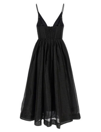 Платье миди ZIMMERMANN 'Illustration V Neck Midi' (1162DF241BLK) #