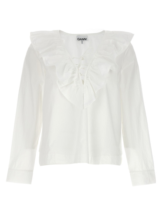 Рубашка GANNI Ruffles shirt (F8701151) #1