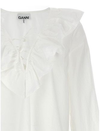 Рубашка GANNI Ruffles shirt (F8701151) #