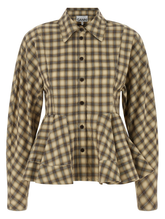 Рубашка GANNI 'Check Flannel Peplum' (A1140033873) #1