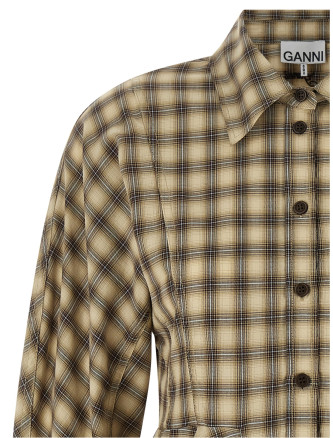 Рубашка GANNI 'Check Flannel Peplum' (A1140033873) #
