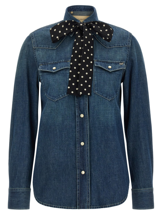 Рубашка VALENTINO GARAVANI Valentino Garavani denim shirt (B3DB03MAC7558) #1