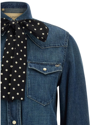 Рубашка VALENTINO GARAVANI Valentino Garavani denim shirt (B3DB03MAC7558) #