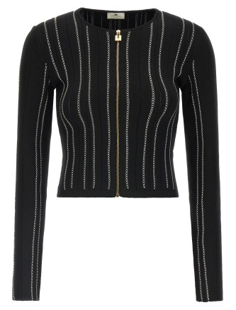 Кардиган ELISABETTA FRANCHI Cropped knit cardigan