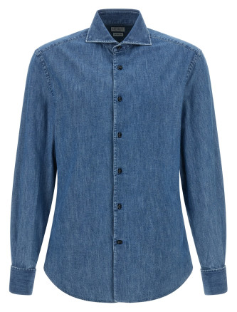 Рубашка BRUNELLO CUCINELLI Denim shirt