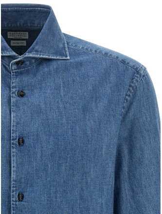 Рубашка BRUNELLO CUCINELLI Denim shirt (MH192S1898C8333) #