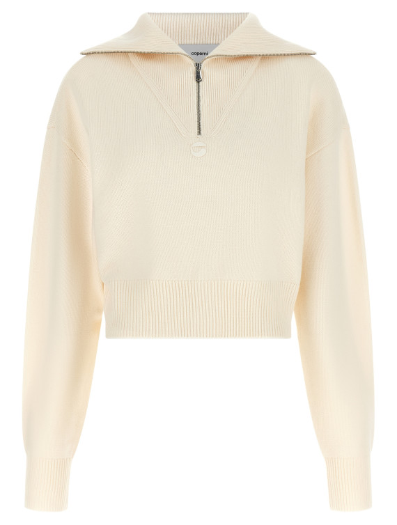 Свитер COPERNI Half-zip sweater (COPML229Y1005WHT) #1