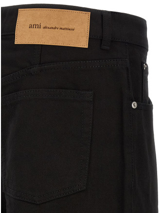Джинсы AMI PARIS Black denim jeans (HTR919DE0131001) #