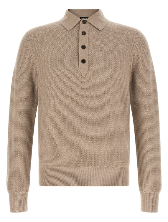Поло ZEGNA Polo shirt Oasi Cashmere beige (UIK74A4145N92) #1