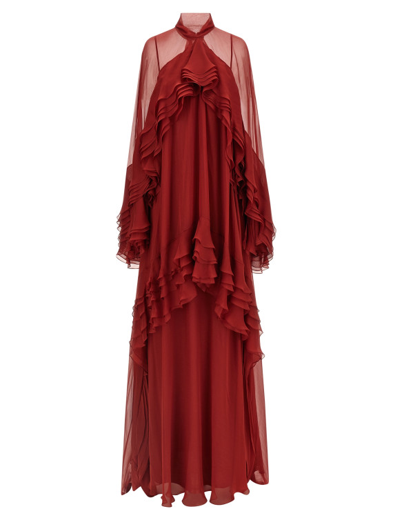 Платье макси ALBERTA FERRETTI Ruffle dress (A040951150117) #1