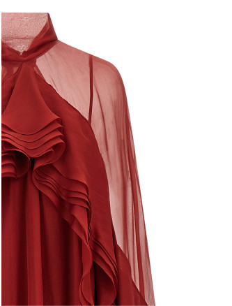 Платье макси ALBERTA FERRETTI Ruffle dress (A040951150117) #