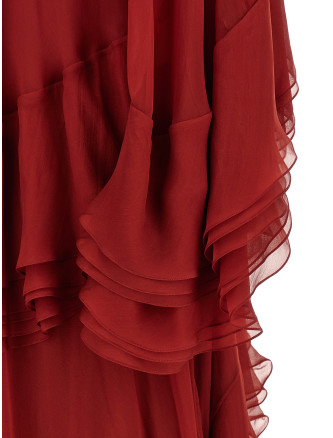 Платье макси ALBERTA FERRETTI Ruffle dress (A040951150117) #