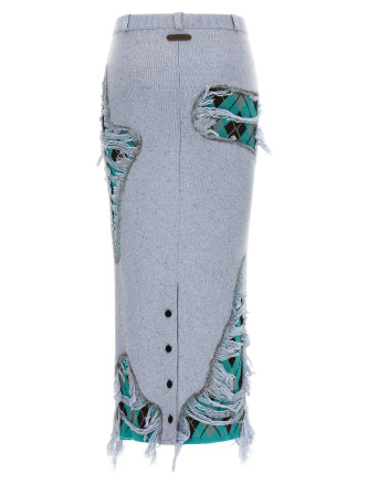 Юбка миди MOSCHINO 'Deconstructed Argyle' (A018054001331) #