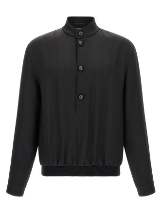Свитшот ZEGNA Mulberry silk sweatshirt