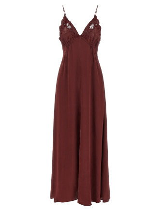 Платье макси TWIN SET Envers satin dress