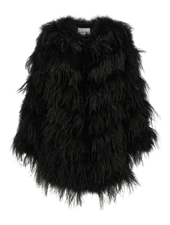 Шуба YVES SALOMON Feather caban (27W26EYM30585PLMAC99) #1