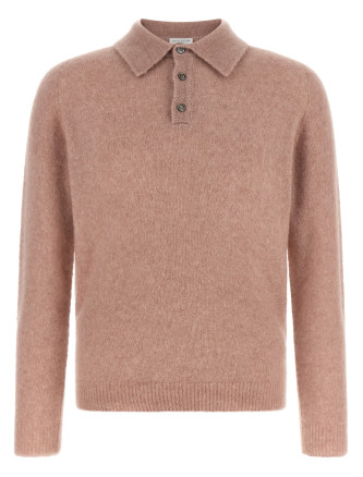 Поло ROBERTO COLLINA Cashmere and silk polo shirt