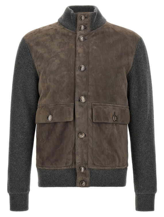 Куртка BRUNELLO CUCINELLI Suede and wool jacket (MPCLF1955CWP86) #1