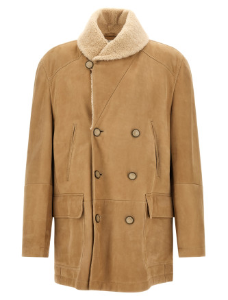 Куртка BRUNELLO CUCINELLI Caban shearling Curly