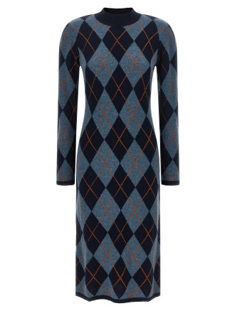 Платье TWIN SET Diamond-shaped knit dress