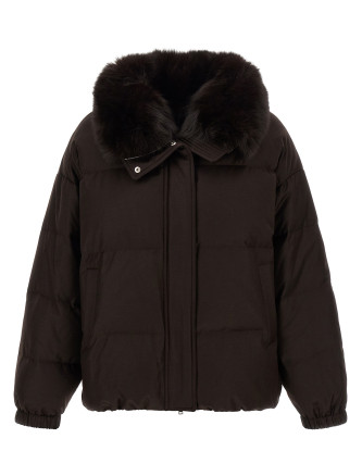 Пуховик YVES SALOMON Flannel down jacket with mittens (27W25WYV09066WO2WA2300) #