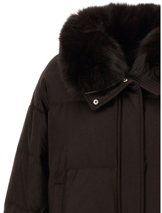 Пуховик YVES SALOMON Flannel down jacket with mittens (27W25WYV09066WO2WA2300) #
