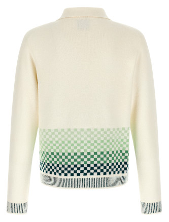 Поло CASABLANCA Chess polo shirt (MAW26KW147101BLENDGREENWHITE) #