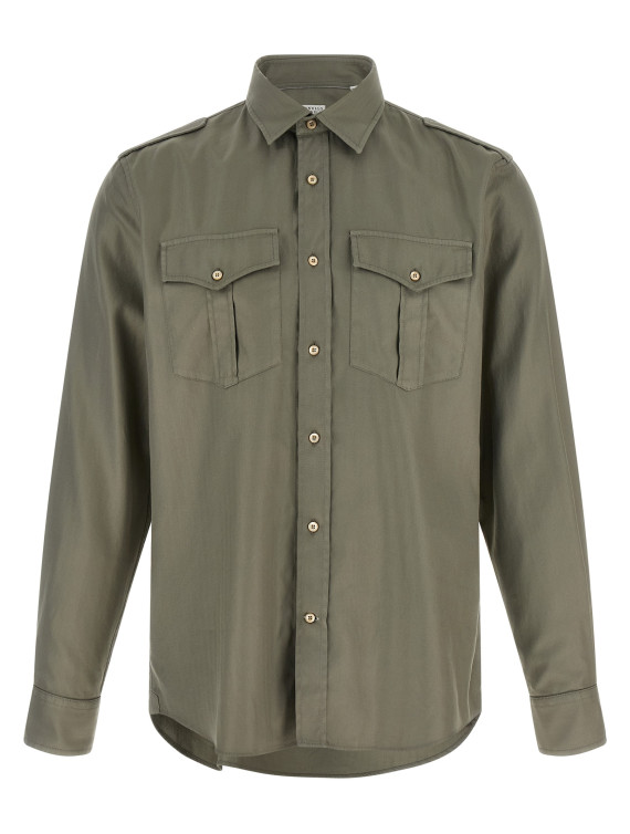 Рубашка BRUNELLO CUCINELLI Cotton chevron shirt (MD6973059C6043) #1