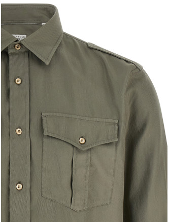 Рубашка BRUNELLO CUCINELLI Cotton chevron shirt (MD6973059C6043) #