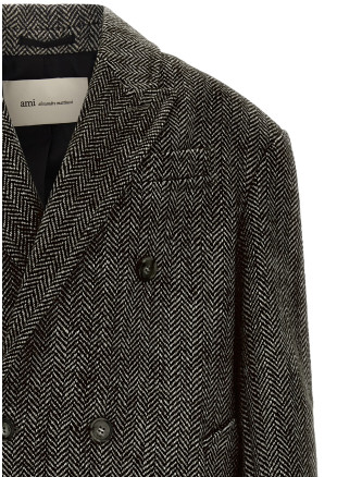 Пальто AMI PARIS Double-breasted coat (HCO458WV0214044) #