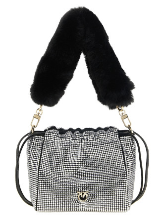 Сумка PINKO Rhinestone bucket bag