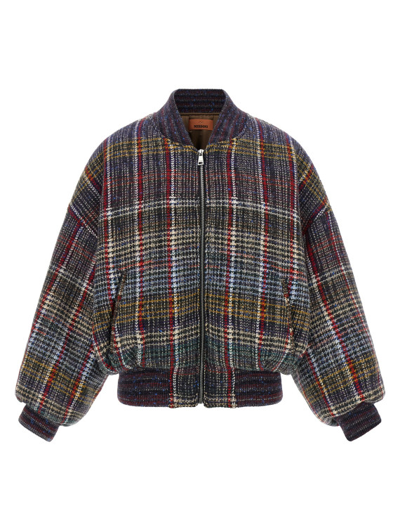 Куртка MISSONI Check pattern bomber jacket (DS26WC0LBC006KSMSQX) #1