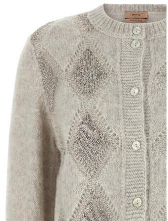 Кардиган TWIN SET Jacquard diamond cardigan (262TT317012837) #