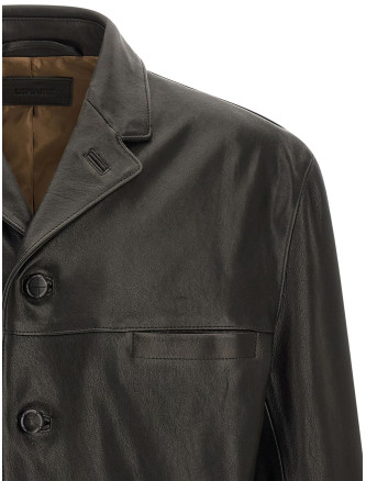 Куртка LEMAIRE Leather jacket (OW1272LL0242BK999) #