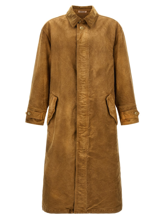 Пальто AURALEE Moleskin cotton coat (A26AC01HMFADEDBROWN) #1