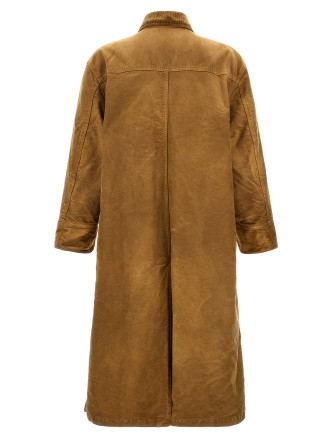 Пальто AURALEE Moleskin cotton coat (A26AC01HMFADEDBROWN) #