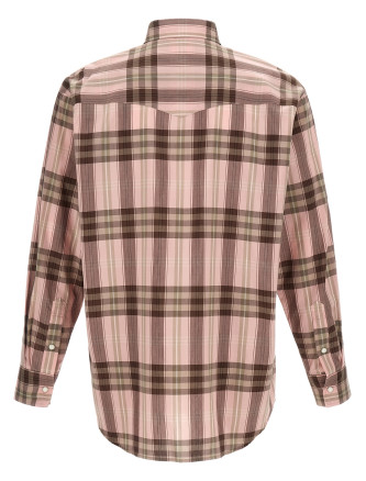 Рубашка AURALEE Cotton and silk shirt (A26AS01KCPINKCHECK) #