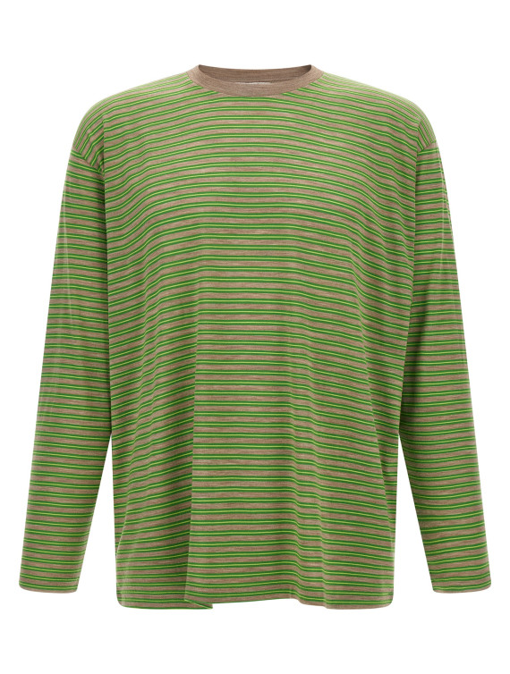 Свитер AURALEE Striped sweater (A26AP01BTGREENSTRIPE) #1