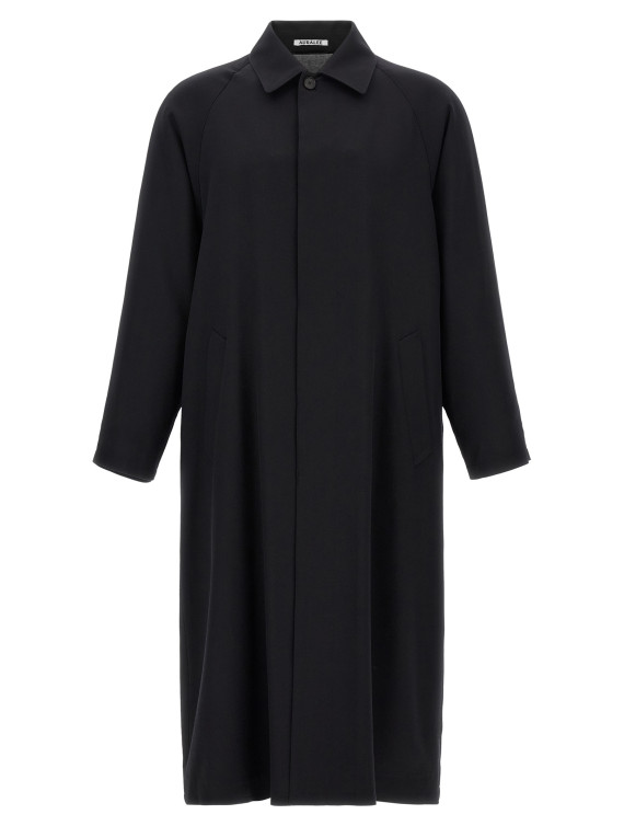 Пальто AURALEE Ultra fine wool coat (A26AC01TWDARKNAVYMIXGREEN) #1