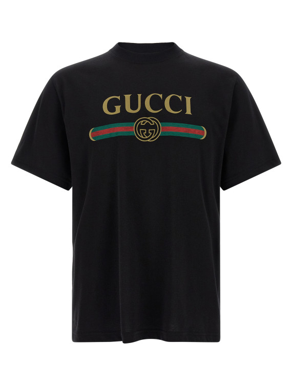 Футболка GUCCI Silk jersey t-shirt (864626XJHUF1152) #1