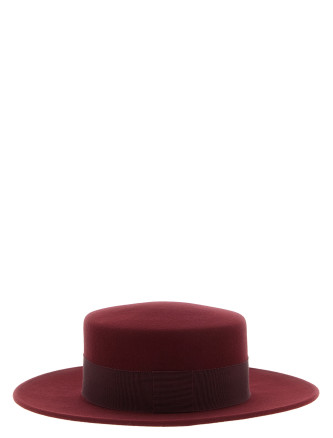 Головной убор MAISON MICHEL 'Kiki' (1041171002BURGUNDY) #