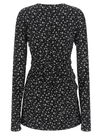 Мини-платье DOLCE & GABBANA Black flower dress (F633ATFSAE5HN6JP) #