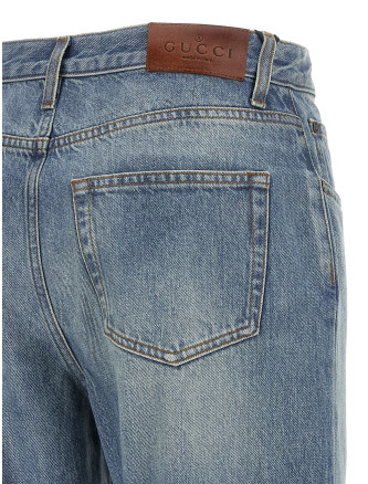 Джинсы GUCCI Light blue high waist jeans (A0077ZXDDJP4009) #