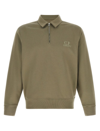 Свитшот C.P. COMPANY Grey cotton fleece sweatshirt