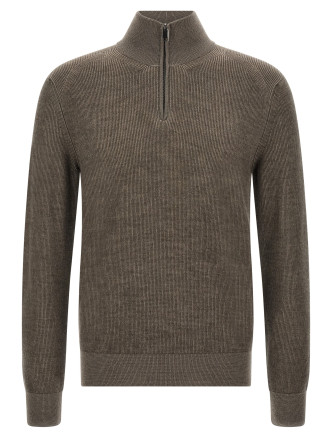 Свитер BRIONI Brown vanisé sweater