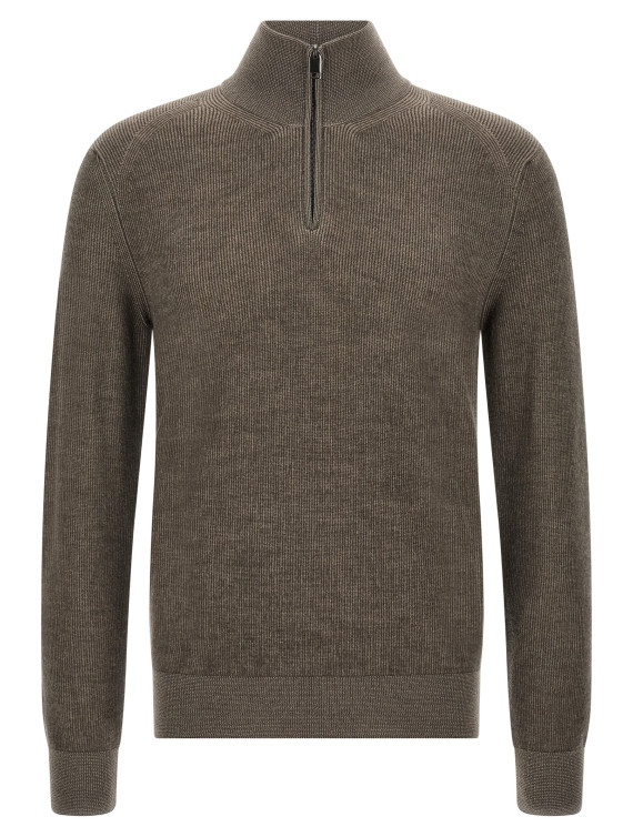Свитер BRIONI Brown vanisé sweater (UMS70LOCK122825) #1